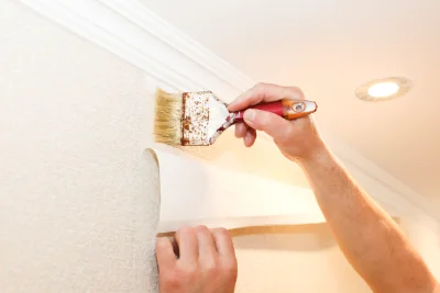 Pose de papier peint à Grambois — revêtements muraux et toiles de verre